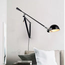 Axyaa Nordic Art Deco Iron LED Wall Lamp with Rotatable Long Arm