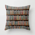 Axyaa Retro Library Pattern Pillowcase for Home and Office Decor