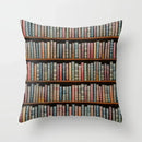 Axyaa Retro Library Pattern Pillowcase for Home and Office Decor