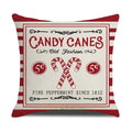 Axyaa Christmas Linen Cushion Cover - Decorative Printed Pillowcases for Bed and Sofa