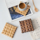 Axyaa Wooden Cookie Coasters Walnut Beech Heat Pad Set for Cups