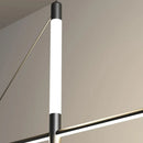 Axyaa LED Strip Pendant Lights - Modern Black Hanging Lamps for Dining Hall