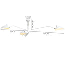 Nordic Industrial Spider Light LED Iron Ceiling Lamp for Home Decor by Axyaa