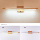 Nordic Solid Wood LED Mirror Wall Lamp Modern Bathroom Sconces by Axyaa