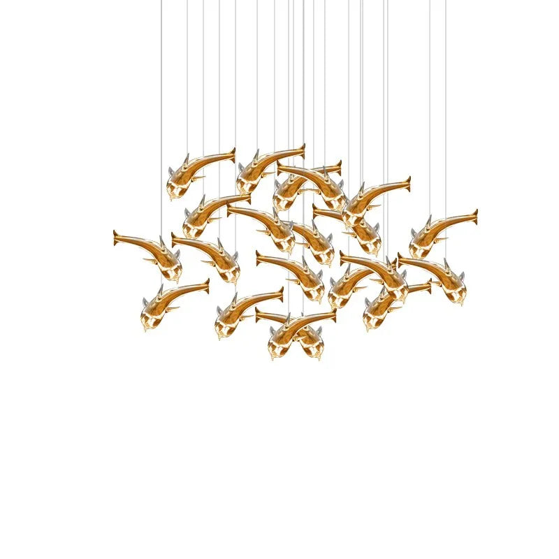 Axyaa Crystal Chandelier: Modern Luxury Lighting for Living Room.