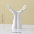 Nordic White Ceramic Vase for Axyaa Home Decor