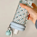 Axyaa Hearts Filter Straw Water Bottle - 650ml