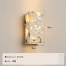 Axyaa Cuboid Stone Wall Light 3000K: Bedside, Stairs, Aisle, Kitchen, Parlor Lighting