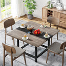 Axyaa Farmhouse Square Dining Table: 4-Person Wooden Kitchen Table