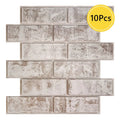 Axyaa 3D Faux Brick Wall Sticker 10pcs Set for Home Decor, 30 x 30cm
