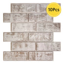 Axyaa 3D Faux Brick Wall Sticker 10pcs Set for Home Decor, 30 x 30cm
