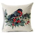 Axyaa Christmas Birds Garland Cushion Cover