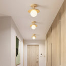 Axyaa Wood Ceiling Lights LED Nordic Luminaires for Corridor, Balcony, Porch