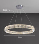 Axyaa Crystal Chandelier: Modern Stair Pendant Lamp for Living Room, Interior Lighting