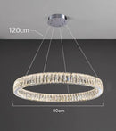 Axyaa Crystal Chandelier Stair Pendant Lamp Living Room Interior Lighting