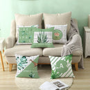 Axyaa Giraffe Pattern Summer Pillowcase for Home Decor - Plant Inspired