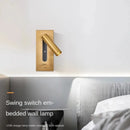Axyaa LED Wall Lamp Black/Copper with USB Interface for Bedroom, Living Room, Study