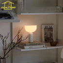 Axyaa Marble Table Lamp w/ Touch Switch USB Charging, Medieval Cream Wind Desk Light for Bedroom