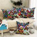 Axyaa LED Light Luminous Pillowcase with Festive Truck Christmas Tree Design