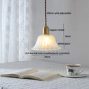 Axyaa Modern LED Pendant Lamps Copper Glass Light Fixtures E14 Nordic Style