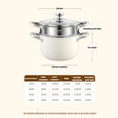 Axyaa 304 Stainless Steel Non-stick Soup Pot with Lid - Induction Cooker & Gas Stove Compatible