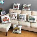 Happy Campers Owl Motorhome Print Pillow Case by Axyaa