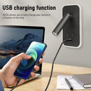 Axyaa USB Wall Lamp with Dual Control Switch, 330° Rotating Head for Indoor Lighting