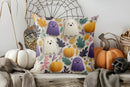 Cute Ghosts & Pumpkins Halloween Pillow Cover by Axyaa - Sofa, Bedroom, Car