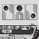 Boho Islamic Calligraphy Canvas Print Abstract Black Geometry Lines Wall Art Axyaa Home Decor