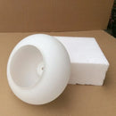 Axyaa White Glass Table Lamp: Minimalist Bauhaus Design, Nordic Style, Silver Iron Frame