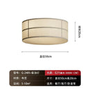Axyaa Wabi Sabi Cloth Pendant Light: Retro Round Ceiling Light for Home & Hospitality