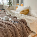 Axyaa Wool Double Blanket - Winter Thick Jacquard Sofa Blanket