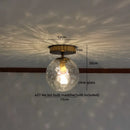 Axyaa Modern Amber Glass LED Ceiling Lights with Copper Socket for Home Decoration