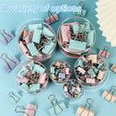 Axyaa Colorful Metal Binder Clips Strong Office School Stationery Learning Supplies