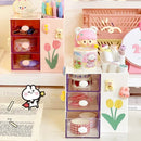 Axyaa Kawaii Desk Pen Holder & Organizer Box - Multifunctional Desktop Storage Organizing