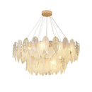 Axyaa Art Deco Glass LED Pendant Light - Dimmable Designer Suspension Luminaire