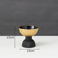Axyaa Black Gold Ceramic Vase Desk Decoration Flowers Pots Modern Home Decor