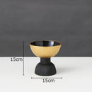 Axyaa Black Gold Ceramic Vase Desk Decoration Flowers Pots Modern Home Decor