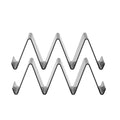 Axyaa Taco Holder Set Multipurpose Wavy Tray Rack - 2 Pack