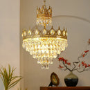 Axyaa French Style LED Crystal Chandeliers for Home Decor Lighting