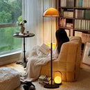 French Vintage Walnut Floor Lamp by Axyaa for Bedside & Living Room
