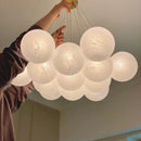 French Bubble Ball Pendant Light by Axyaa - Creamy Minimalist Design for Living Room & Bedroom