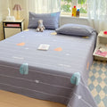 Axyaa Cotton Coarse Cloth Bed Sheet Set, Soft Mat & Quilt - Single/Double, Print, Washable