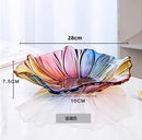 Axyaa Melon Seed & Fruit Plate Set on Crystal Glass Coffee Table