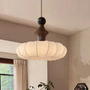 Axyaa French Vintage Wood Silk Pendant Light Chandelier