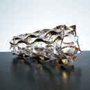 Axyaa Gilded Crystal Glass Vase Hydroponic Flower Decor Home Living Room