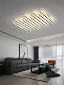 Axyaa Modern LED Strip Ceiling Chandelier for Living Room, Office, Restaurant, and Bar