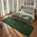 Axyaa Plush Green Area Rug for Modern Home Decor & Cozy Living Spaces