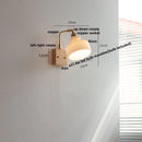 Axyaa Brass Walnut Wood Glass Wall Sconce LED Lamp Rotation Stair Light