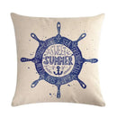 Axyaa Nautical Series Pillowcase for Home Sofa Living Room Decor